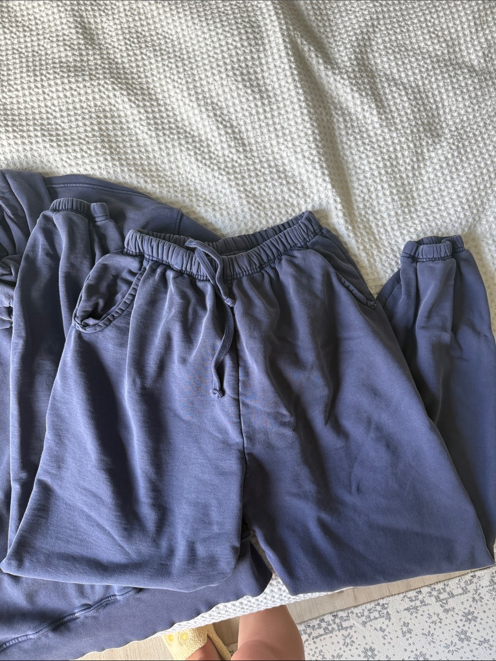 Daily Drills Oversized Hoodie and Joggers- Sunbleached Navy with Bandana Patch - Picture 6 of 8